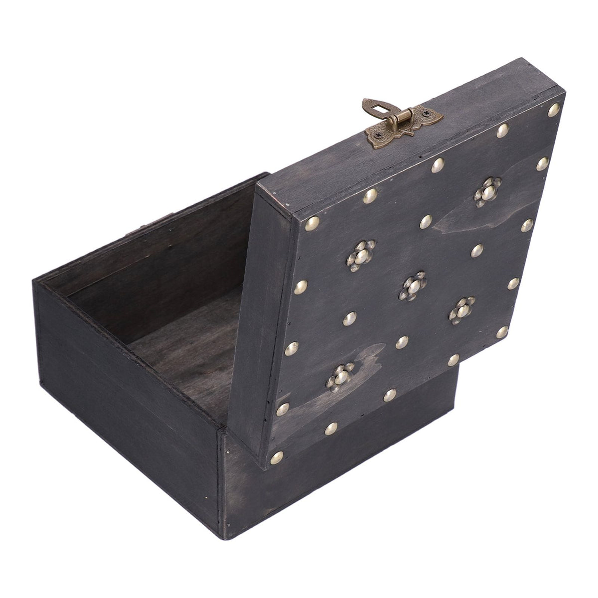 Treasure Props Storage Box with Password Lock Retro Wooden Storage Box for Home Living Room