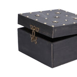 Treasure Props Storage Box with Password Lock Retro Wooden Storage Box for Home Living Room - Extra Image
