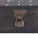 Treasure Props Storage Box with Password Lock Retro Wooden Storage Box for Home Living Room - Extra Image