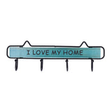 Wood Wall Hanger Wall Mounted Clothes Holder Coat Rack Key Hook for Cloakroom KitchenGreen