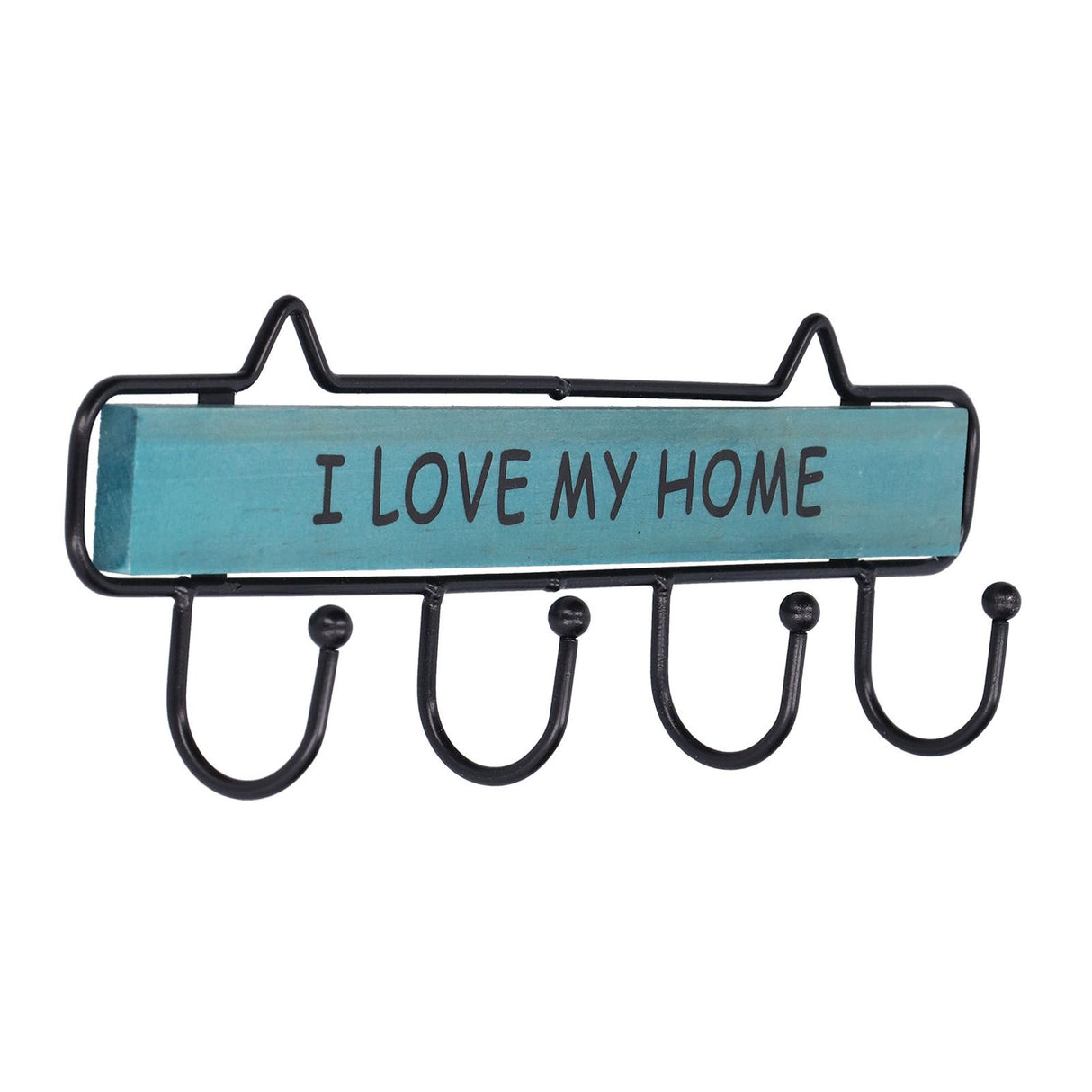 Wood Wall Hanger Wall Mounted Clothes Holder Coat Rack Key Hook for Cloakroom KitchenGreen