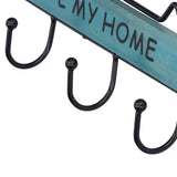 Wood Wall Hanger Wall Mounted Clothes Holder Coat Rack Key Hook for Cloakroom KitchenGreen