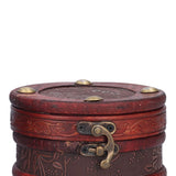 2Pcs Classical Jewelry Box with Buckle Cylinder Shape Antique Storage Case for Necklace Bracelet - Extra Image