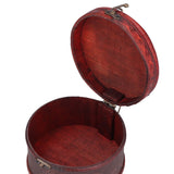 2Pcs Classical Jewelry Box with Buckle Cylinder Shape Antique Storage Case for Necklace Bracelet - Extra Image
