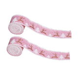 2 Rolls Christmas Ribbon 5m Wired Edge Ribbon DIY Gift Wrapping Craft Ribbon for Home Festival Decoration
