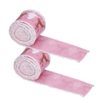 2 Rolls Christmas Ribbon 5m Wired Edge Ribbon DIY Gift Wrapping Craft Ribbon for Home Festival Decoration