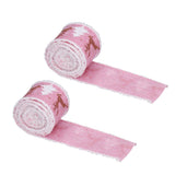 2 Rolls Christmas Ribbon 5m Wired Edge Ribbon DIY Gift Wrapping Craft Ribbon for Home Festival Decoration