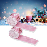 2 Rolls Christmas Ribbon 5m Wired Edge Ribbon DIY Gift Wrapping Craft Ribbon for Home Festival Decoration