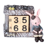 Innovative Rabbits Cabin Calendar Decorative TV Cabinet Decoration for Wedding Home Desktop - Front View