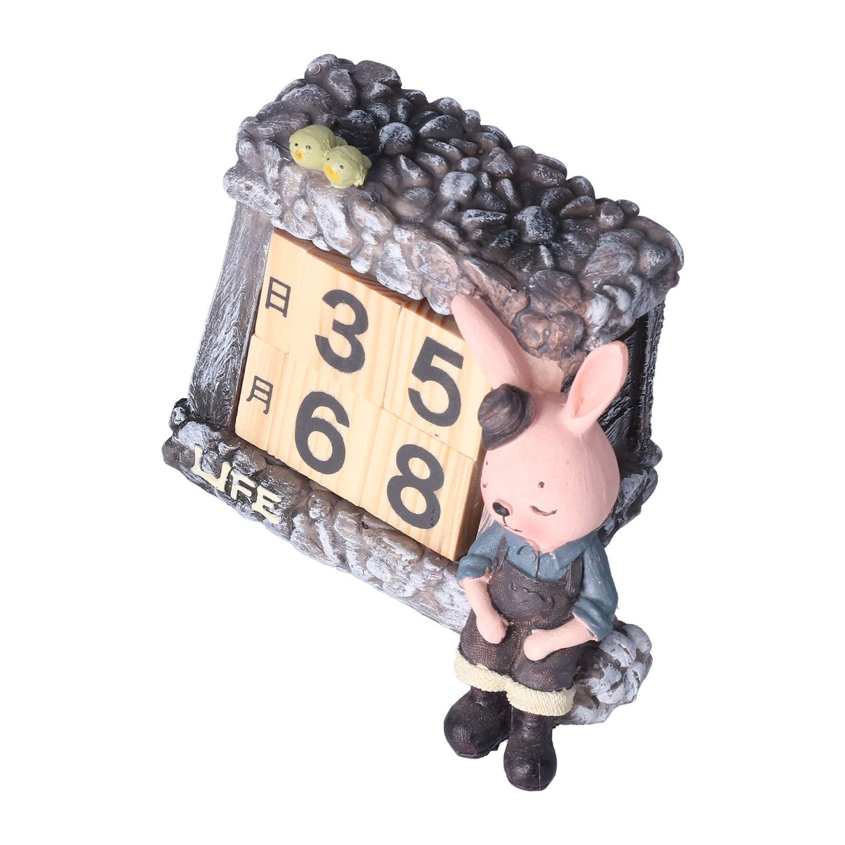 Innovative Rabbits Cabin Calendar Decorative TV Cabinet Decoration for Wedding Home Desktop