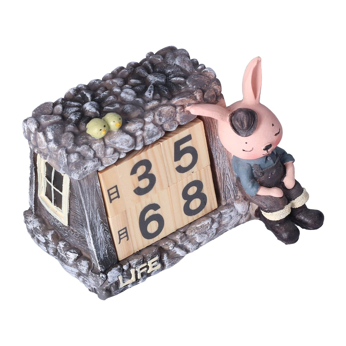 Innovative Rabbits Cabin Calendar Decorative TV Cabinet Decoration for Wedding Home Desktop