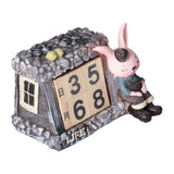 Innovative Rabbits Cabin Calendar Decorative TV Cabinet Decoration for Wedding Home Desktop - Low Angle