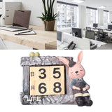 Innovative Rabbits Cabin Calendar Decorative TV Cabinet Decoration for Wedding Home Desktop - Extra Image