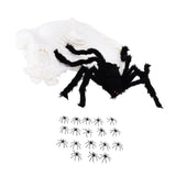 Decorative Spider Spook House Artificial Spider with Fake Cobweb for Party Halloween Festival Decoration - Side View