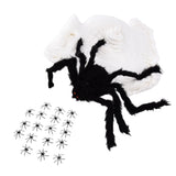 Decorative Spider Spook House Artificial Spider with Fake Cobweb for Party Halloween Festival Decoration - 45-Degree Angle