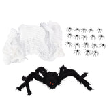 Decorative Spider Spook House Artificial Spider with Fake Cobweb for Party Halloween Festival Decoration