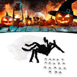 Decorative Spider Spook House Artificial Spider with Fake Cobweb for Party Halloween Festival Decoration - Extra Image