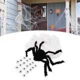 Decorative Spider Spook House Artificial Spider with Fake Cobweb for Party Halloween Festival Decoration - Extra Image