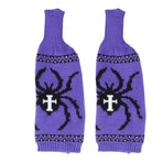 2Pcs Wine Bottle Cover Knitted Champagne Bottle Bag Table Decoration for Home Coffee Shop