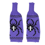 2Pcs Wine Bottle Cover Knitted Champagne Bottle Bag Table Decoration for Home Coffee Shop