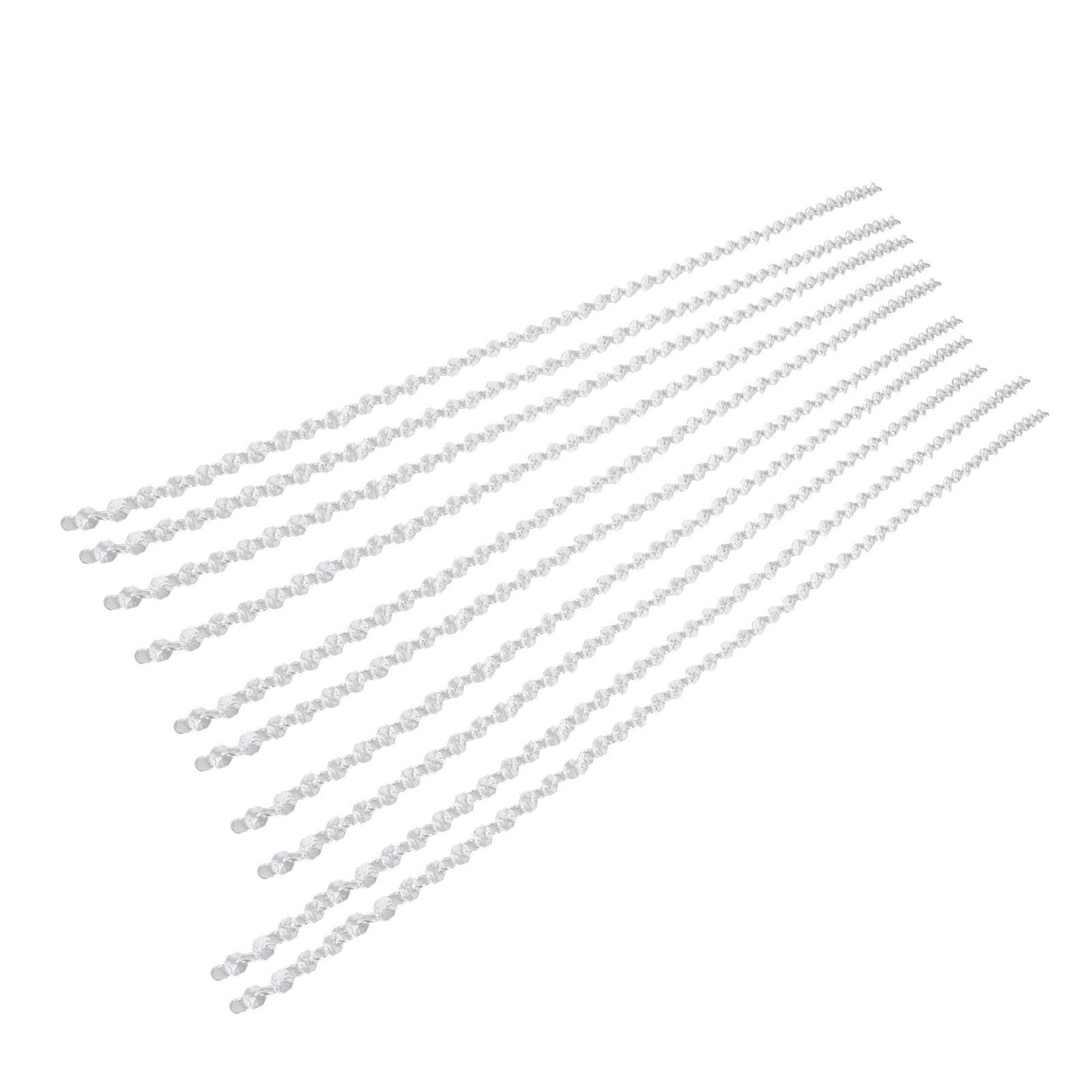 14mm Octagonal Bead String Acrylic Crystal Pearl Chains for Birthday Wedding PartyTransparent 10 Strips