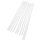 14mm Octagonal Bead String Acrylic Crystal Pearl Chains for Birthday Wedding PartyTransparent 10 Strips - Top-Down View