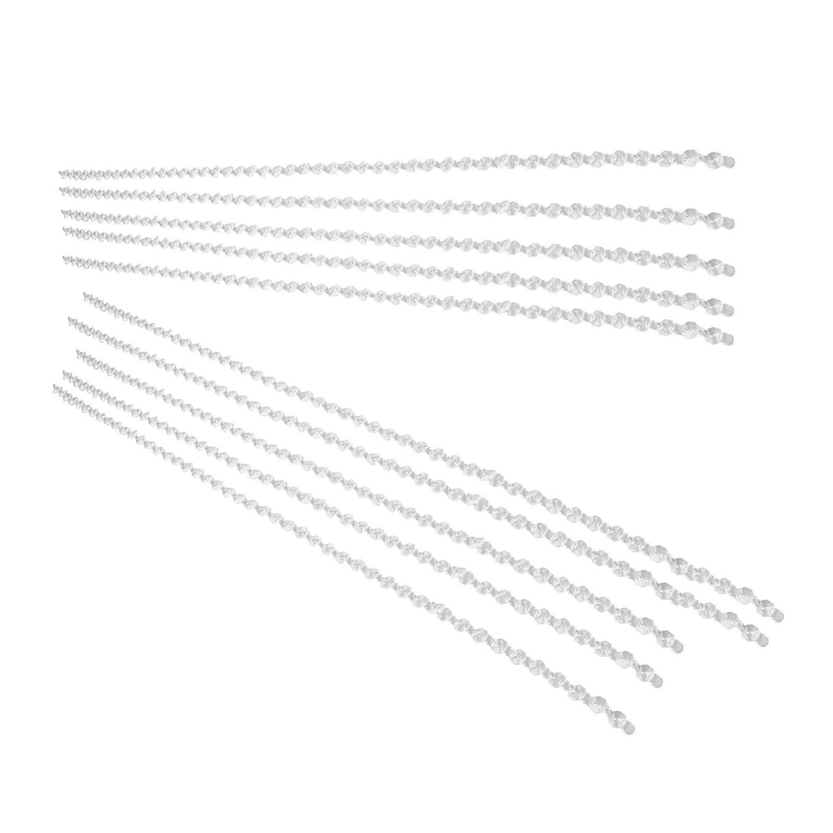 14mm Octagonal Bead String Acrylic Crystal Pearl Chains for Birthday Wedding PartyTransparent 10 Strips