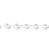 14mm Octagonal Bead String Acrylic Crystal Pearl Chains for Birthday Wedding PartyTransparent 10 Strips - Extra Image