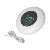 LED Digital Alarm Clock Mirror Clock Thermometer Clock 7 Color Electronic Clock for Bedroom OfficeGreen Word