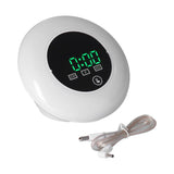 LED Digital Alarm Clock Mirror Clock Thermometer Clock 7 Color Electronic Clock for Bedroom OfficeGreen Word