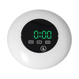 LED Digital Alarm Clock Mirror Clock Thermometer Clock 7 Color Electronic Clock for Bedroom OfficeGreen Word