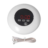 LED Digital Alarm Clock Mirror Clock Thermometer Clock 7 Color Electronic Clock for Bedroom OfficeRed Word