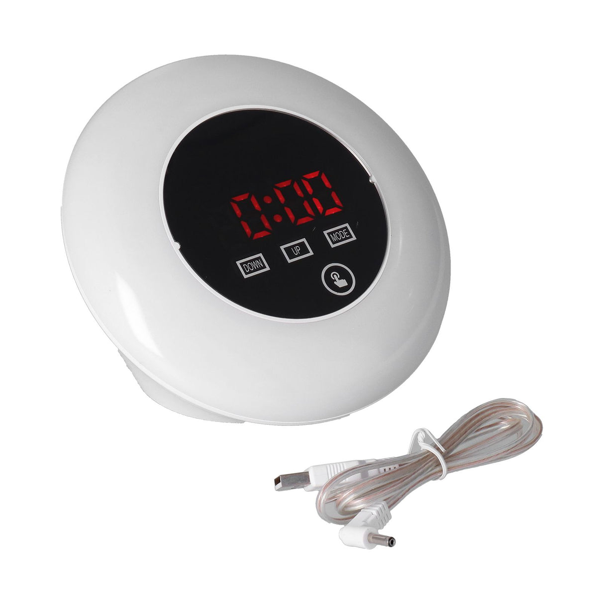 LED Digital Alarm Clock Mirror Clock Thermometer Clock 7 Color Electronic Clock for Bedroom OfficeRed Word