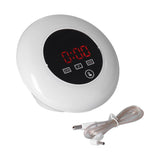 LED Digital Alarm Clock Mirror Clock Thermometer Clock 7 Color Electronic Clock for Bedroom OfficeRed Word
