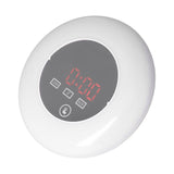 LED Digital Alarm Clock Mirror Clock Thermometer Clock 7 Color Electronic Clock for Bedroom OfficeRed Word