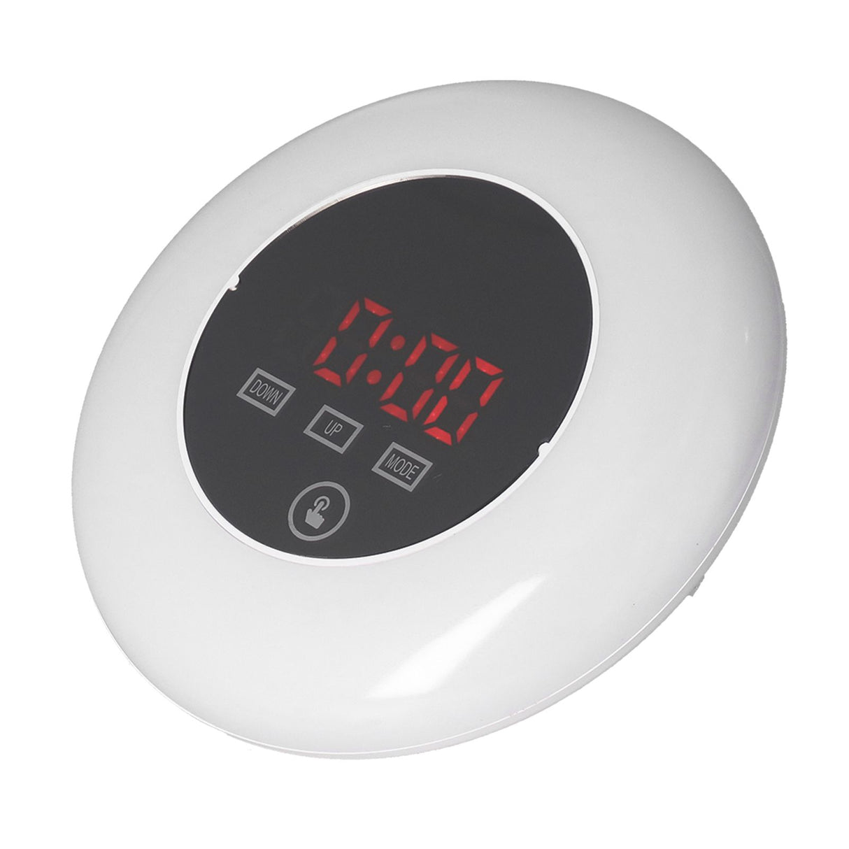 LED Digital Alarm Clock Mirror Clock Thermometer Clock 7 Color Electronic Clock for Bedroom OfficeRed Word