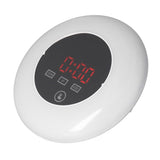LED Digital Alarm Clock Mirror Clock Thermometer Clock 7 Color Electronic Clock for Bedroom OfficeRed Word