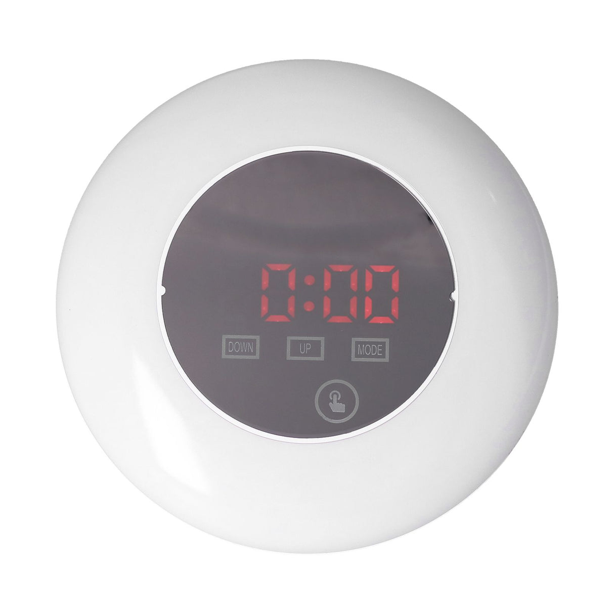 LED Digital Alarm Clock Mirror Clock Thermometer Clock 7 Color Electronic Clock for Bedroom OfficeRed Word