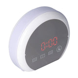 Digital LED Mirror Clock with 7 Color Lighting Snooze Alarm Clock Temperature Date Time DisplayRed Word