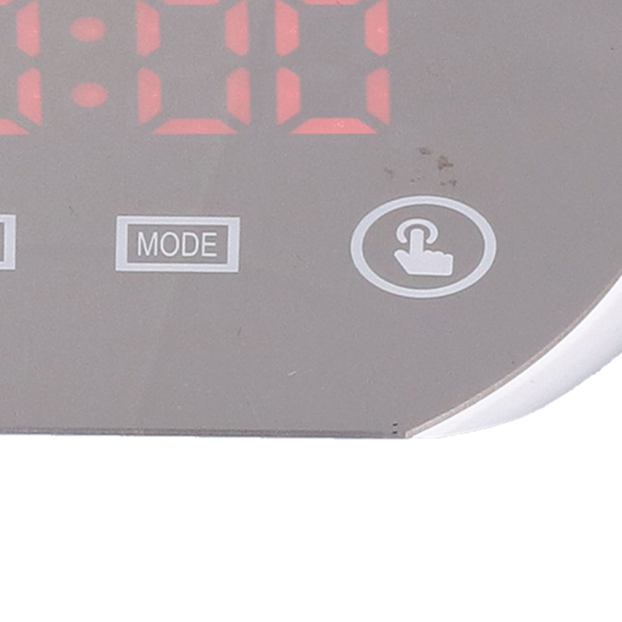 Digital LED Mirror Clock with 7 Color Lighting Snooze Alarm Clock Temperature Date Time DisplayRed Word