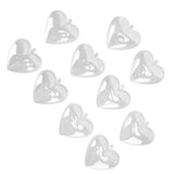 5Pcs Clear Fillable Ball Transparent Heart Shape Plastic Ornaments for DIY Crafts Christmas Tree BirthdayS - Rear View