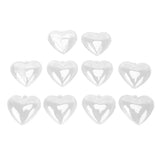 5Pcs Clear Fillable Ball Transparent Heart Shape Plastic Ornaments for DIY Crafts Christmas Tree BirthdayL