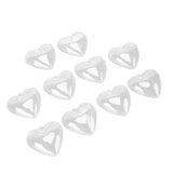 5Pcs Clear Fillable Ball Transparent Heart Shape Plastic Ornaments for DIY Crafts Christmas Tree BirthdayL