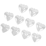5Pcs Clear Fillable Ball Transparent Heart Shape Plastic Ornaments for DIY Crafts Christmas Tree BirthdayL - Close-Up Angle