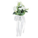 Wedding Aisle Chair Decorations Artificial Chair Flowers with Drapery for Party Photography Wedding