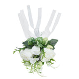Wedding Aisle Chair Decorations Artificial Chair Flowers with Drapery for Party Photography Wedding