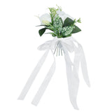Wedding Aisle Chair Decorations Artificial Chair Flowers with Drapery for Party Photography Wedding - Rear View