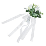 Wedding Aisle Chair Decorations Artificial Chair Flowers with Drapery for Party Photography Wedding