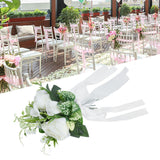 Wedding Aisle Chair Decorations Artificial Chair Flowers with Drapery for Party Photography Wedding - Extra Image