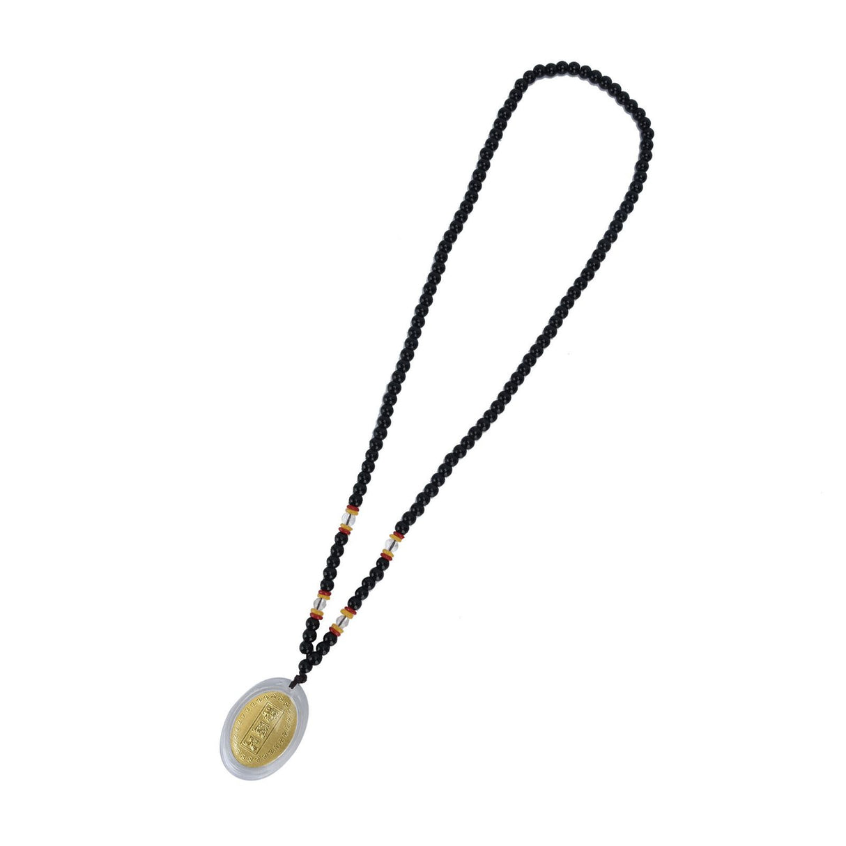 5Pcs Amulet Pendant Multi Purpose Exquisite Workmanship Simple Stylish Appearance Safe Healthy Car Pendant for DecorBlack Beads Red Yellow Transparent Beads